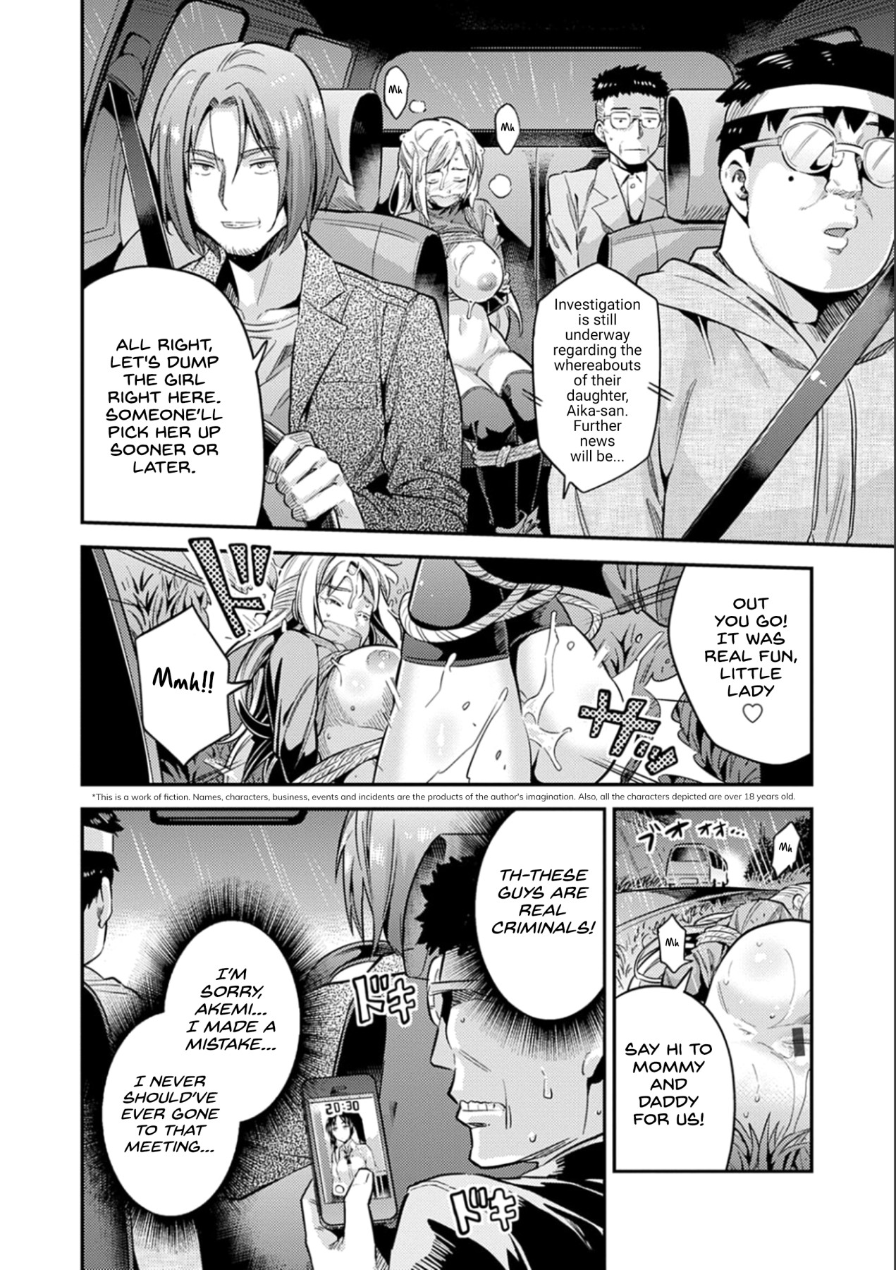 Hentai Manga Comic-Nighttime Criminals ~Wet Schoolgirl Hitch Rape!~-Read-2